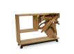 Consola Recibidor Rustica Madera y Raiz de Teca - Serie Arceda