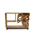 Consola Recibidor Rustica Madera y Raiz de Teca - Serie Arceda