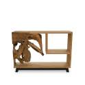 Consola Recibidor Rustica Madera y Raiz de Teca - Serie Arceda