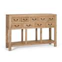Consola Recibidor Rustica Mindi 9 Cajones Serie Ammon