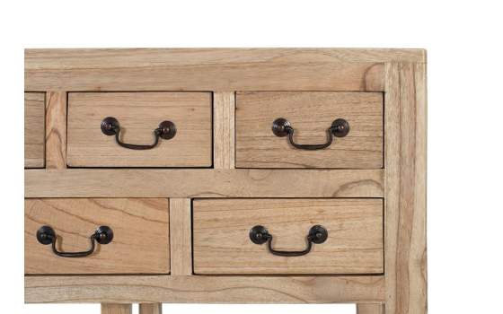 Consola Recibidor Rustica Mindi 9 Cajones Serie Ammon