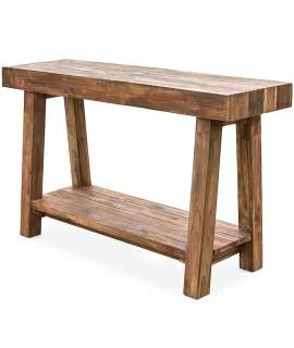 Consola Recibidor Teca Reciclada Rustica Serie Ayaral