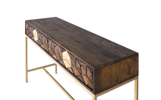 Consola Rustica Actual Madera Metal Serie Ariast