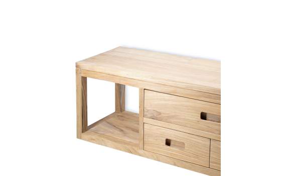 Consola Suspendida Teca Acabado Natural Serie Teide