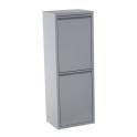 Contendor 2 Cubos Reciclaje 2 Puertas Gris Serie Arbasola