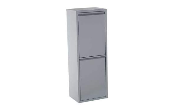 Contendor 2 Cubos Reciclaje 2 Puertas Gris Serie Arbasola