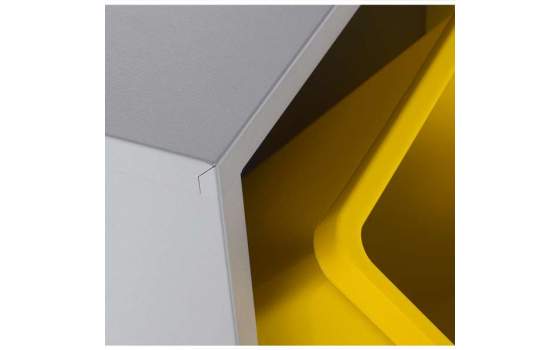 Contendor 2 Cubos Reciclaje 2 Puertas Gris Serie Arbasola