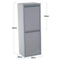 Contendor 2 Cubos Reciclaje 2 Puertas Gris Serie Arbasola