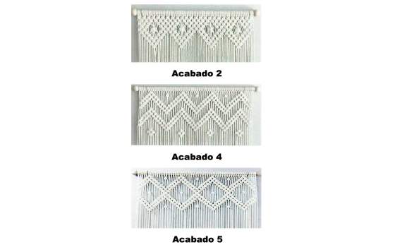 Cortina Macrame Mod.2,4,5 de 70 ancho, altos de 170 a 210