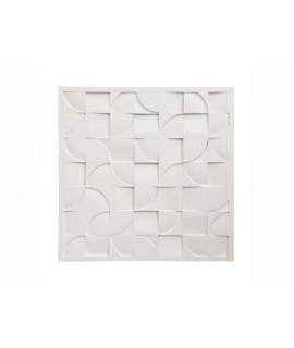 Cuadro Panel Decoracion en Relieve Color Blanco Aveyro