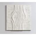 Cuadro Panel Madera en Relieve de Lineas Blanco Decape Allym