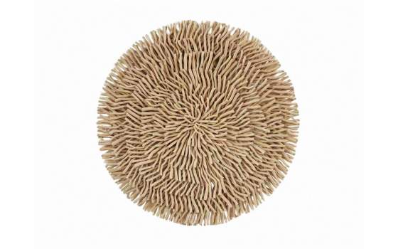 Cuadro Panel Redondo de 120 cm Palos Naturales Avenches