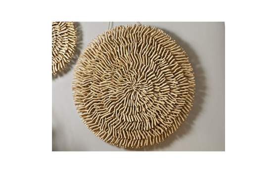 Cuadro Panel Redondo de 120 cm Palos Naturales Avenches