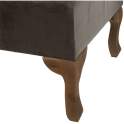 Divan Clasico Vintage Terciopelo Gris Serie Ardil
