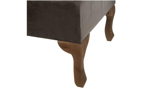 Divan Clasico Vintage Terciopelo Gris Serie Ardil