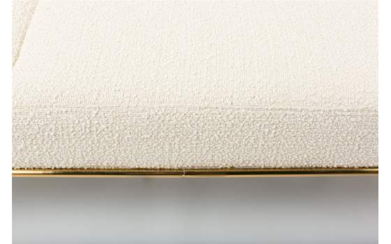 Divan Moderno Metalico Oro Tapizado Rustico Beige Bercio