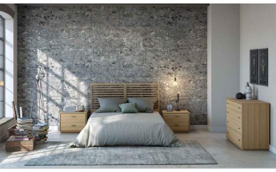 Dormitorio Completo Lineal Roble Headbor