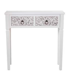 Entrada en Blanco 2 Cajones Frontales Decorados Serie Bralian