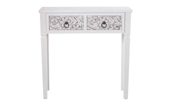 Entrada en Blanco 2 Cajones Frontales Decorados Serie Bralian