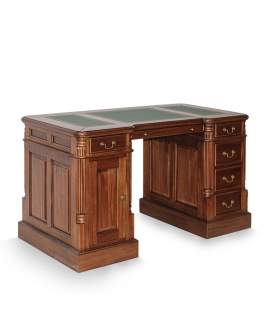 Escritorio Clasico Colonial 140 cm 6 Cajones 1 Puerta  Vitorian