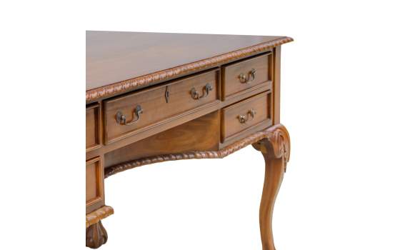 Escritorio Colonial Chippendale 5 Cajones