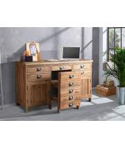 Escritorio Colonial con Silla Empotrada Serie Acacia