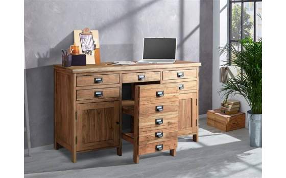 Escritorio Colonial con Silla Empotrada Serie Acacia