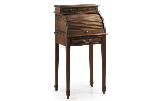 Escritorio Colonial Persiana Pequeño Bandeja Extraible