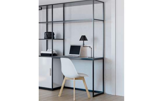 Escritorio Estanteria 1 Balda de Forja  Serie Aebin