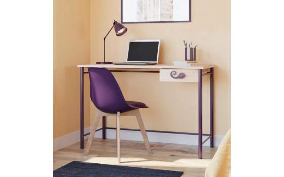 Escritorio Juvenil 1 Cajon Acero Madera Diseño Actual Sandy