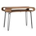 Escritorio Madera Acacia Patas Metal Diseño Moderno Aniaya