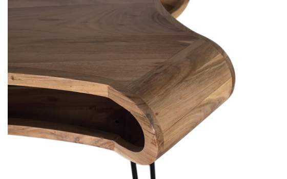 Escritorio Madera Acacia Patas Metal Diseño Moderno Aniaya