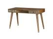 Escritorio Madera de Mango y Bronce 2 Cajones - Serie Adiasn