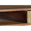 Escritorio Madera de Mango y Bronce 2 Cajones - Serie Adiasn