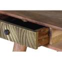 Escritorio Madera de Mango y Bronce 2 Cajones - Serie Adiasn