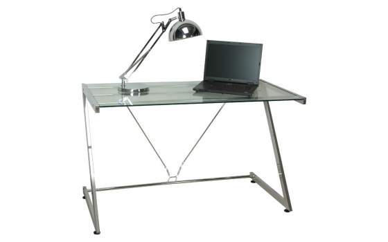 Escritorio Moderno de Acero y Cristal de 124 Serie Agrella