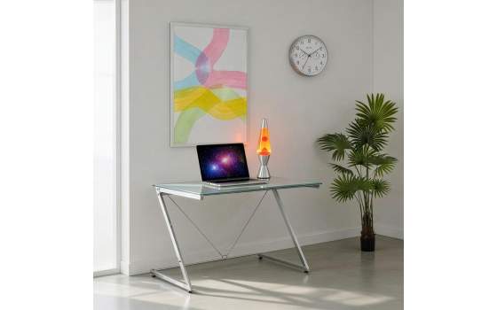 Escritorio Moderno de Acero y Cristal de 124 Serie Agrella