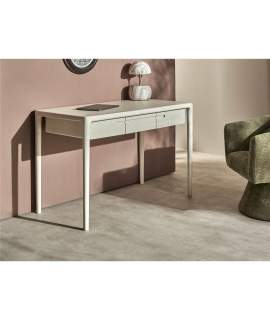 Escritorio Moderno Madera Mango Color Blanco Crema Serie Avio