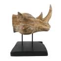 Escultura Cabeza de Rinoceronte Teca Serie Animales Escultura Cabeza de Rinoceronte Teca Serie Animales