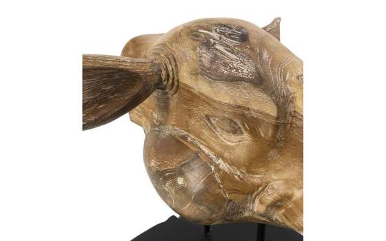 Escultura Cabeza de Rinoceronte Teca Serie Animales Escultura Cabeza de Rinoceronte Teca Serie Animales
