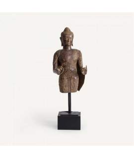 Escultura de Buda en Bronce color Cobre Viejo Serie Budhas