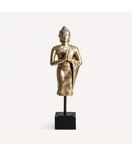 Escultura de Budha en Bronce color Oro Serie Budhas