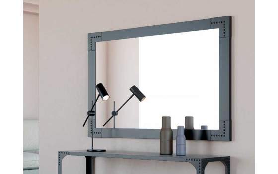 Espejo 2 Tamaños Estilo industrial Chapa de Acero Dustriasl