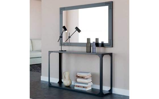 Espejo 2 Tamaños Estilo industrial Chapa de Acero Dustriasl