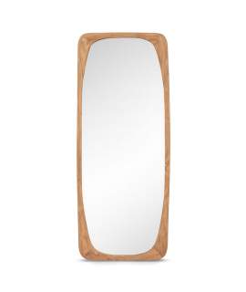 Espejo Alto Vestidor Marco Madera de Teca Natural Serie Eyre