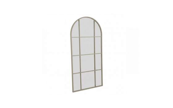 Espejo Arqueado Ventana  Cuadriculas color topo Serie Ainans