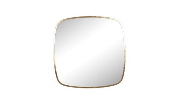 Espejo Cuadrado Actual Marco Metalico Oro Serie Arrori