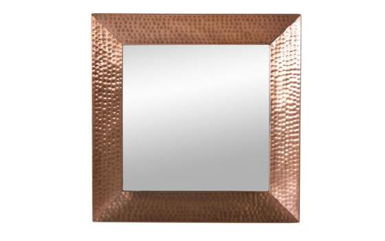 Espejo Cuadrado Metal Laminado Cobre Serie Ariane