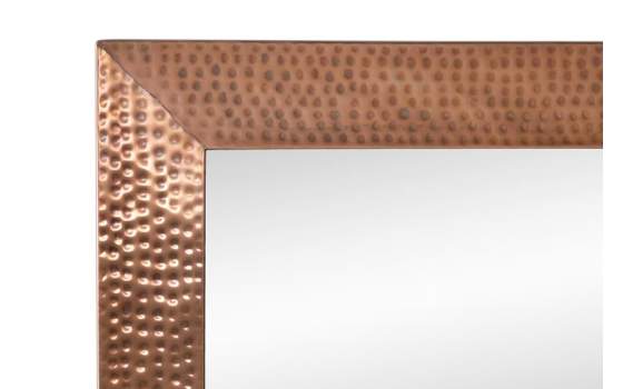 Espejo Cuadrado Metal Laminado Cobre Serie Ariane