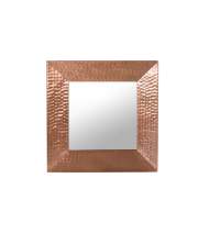 Espejo Cuadrado Pequeño Metal Cobre Serie Ariane